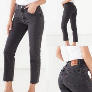 LEVI'S 501 Cropped High Rise Jeans NWT Lady Crush 29